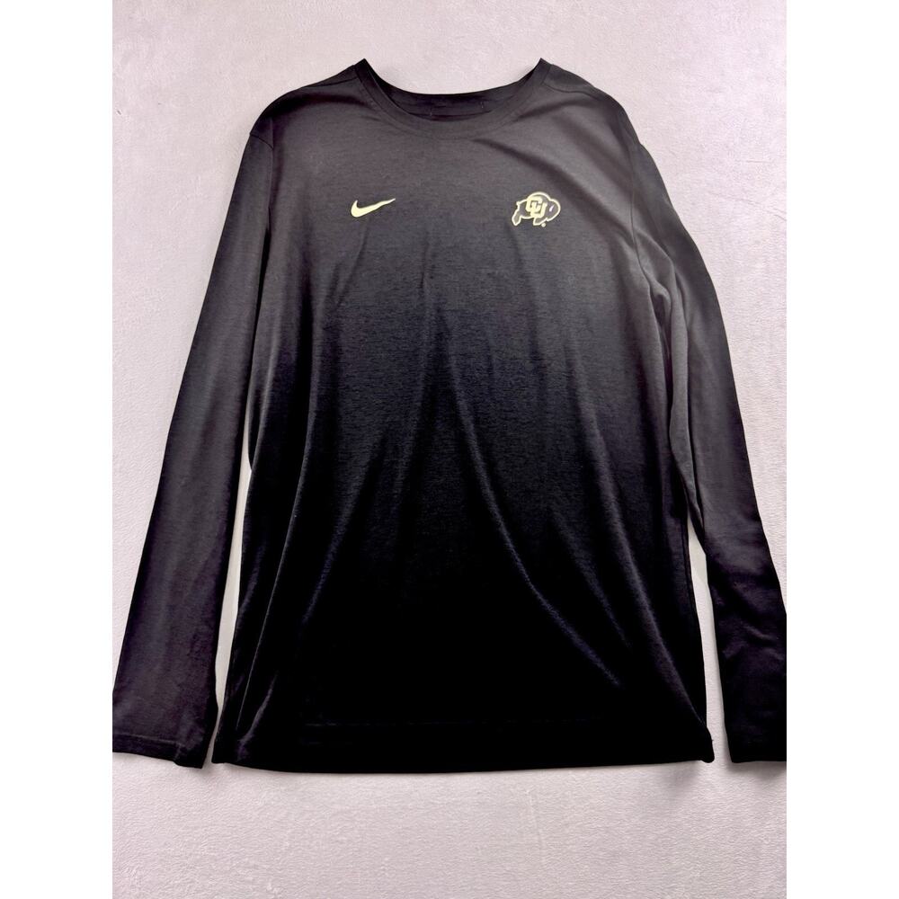 Nike Colorado Buffaloes Long Sleeve Dri-FIT Performance Shirt Black Gold Men’s L - Picture 2 of 9